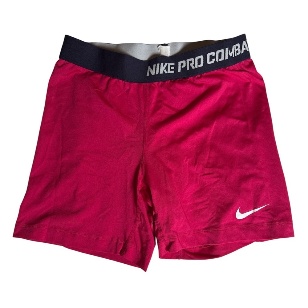 Nike Women's Fuchsia Pro Combat Athletic Shorts